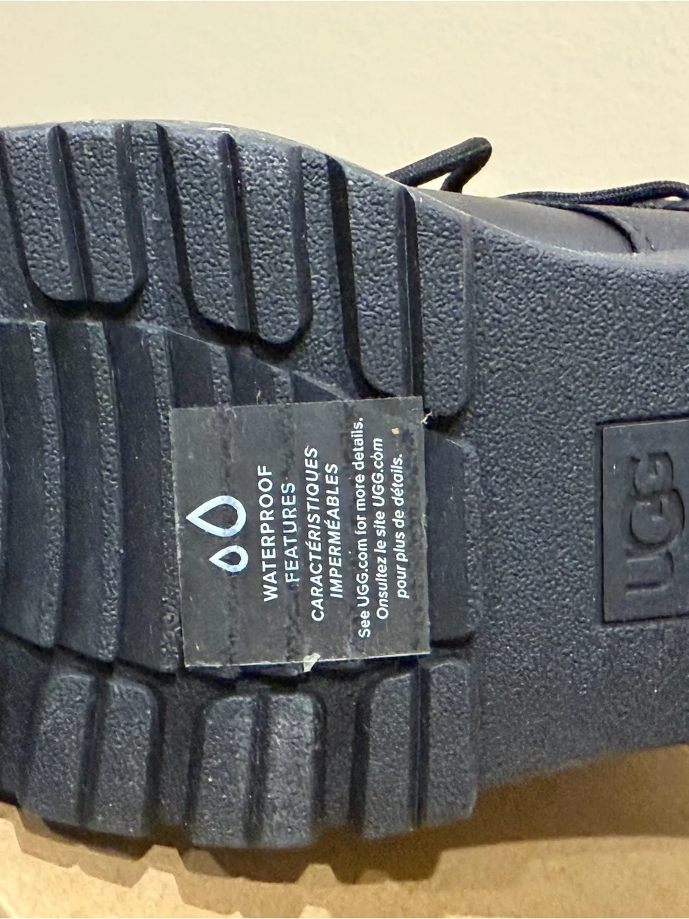 UGG Black Lace-Up Chunky Combat Boots